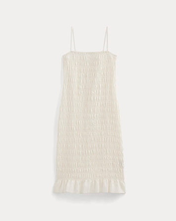 The Smocked Column Dress | Bone