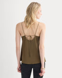 The Tie Back Cami in Washable Silk | Beech