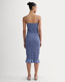 The Smocked Column Dress | Blue Dusk