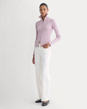 Full-Zip Ribbed Jacket in Everyday Cotton | Burnished Lilac