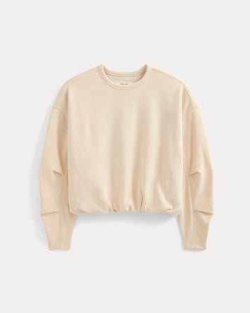 Lightweight Terry Bubble Sweatshirt | Parchment