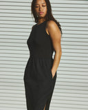 The Supima® High-Neck Riviera Dress | Black