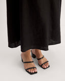 The Linen Halter-Neck Dress | Black
