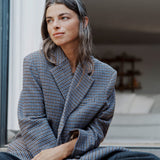 The ReWool® ’80s Blazer | Blue / Brown Houndstooth