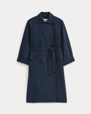 Drapey Twill Trench | Navy