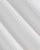 The Luxe Rib Funnel-Neck Tank | White