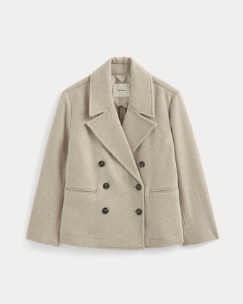 ReWool Short Peacoat | Heather Wheat