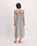 The Gauze Smock Dress | White / Black