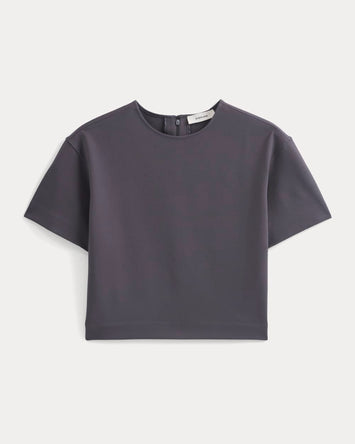 Ponte Oversized Tee | Graphite