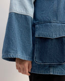 The Everlane x Marques' Almeida Denim Patchwork Jacket | Diamond Blue
