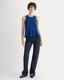 Sleeveless Peplum Top | Estate Blue