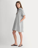 Mini Popover Shirtdress in Linen | Agave / Bone