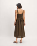The Gauze Smock Dress | Cocoa / Black