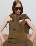 The Tie Back Cami in Washable Silk | Beech
