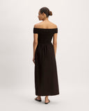 The Gauze Off-the-Shoulder Dress | Black
