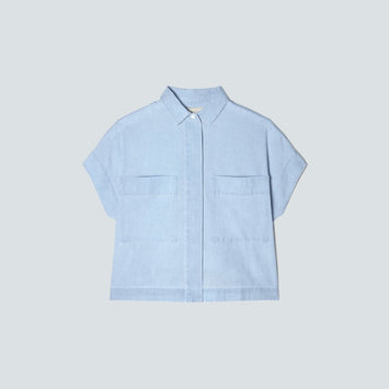 The ReChambray Box Shirt | Icy Blue