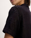 The Linen Eyelet Shirtdress | Black Eyelet