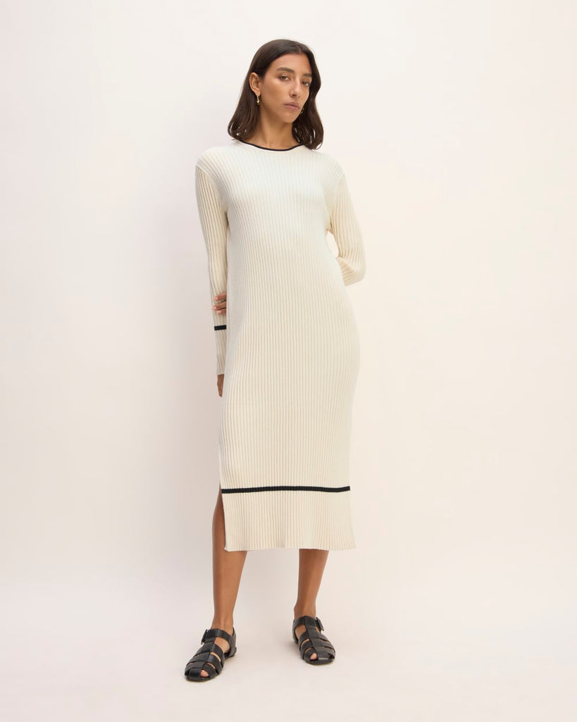 The Cotton Wide Rib Midi Dress | Canvas