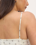 The Cami in Butterlite | Bone / Black Square Dot