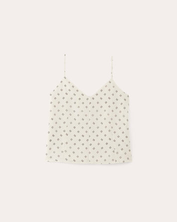 The Cami in Butterlite | Bone / Black Square Dot
