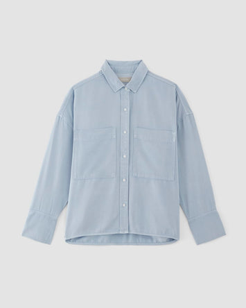 The Boxy Overshirt in Buttersoft | Chambray Blue