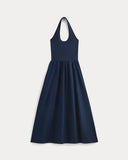 Halter Dress in Ultrasoft Cotton | Navy