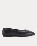 Made in Italy Flat | Black Leather