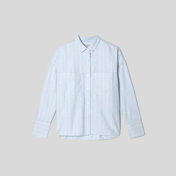 The Boxy Oxford | Periwinkle / White