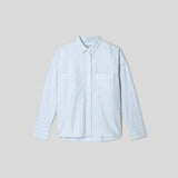 The Boxy Oxford | Periwinkle / White