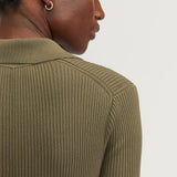 The Ribbed Short-Sleeve Polo Dress | Kalamata