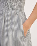 The Gauze Smock Dress | White / Black