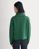 Double Knit Half-Zip in Cotton Merino | Hunter Green