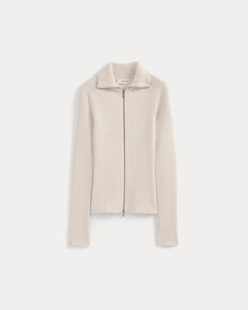 Full-Zip Ribbed Jacket in Everyday Cotton | Canvas