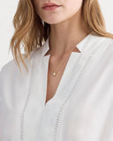 The Lace Trim Caftan Dress | White