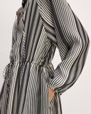 The TENCEL™ Gathered Maxi Dress | Black / Bone