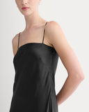 Slip Dress in Silk Charmeuse | Black