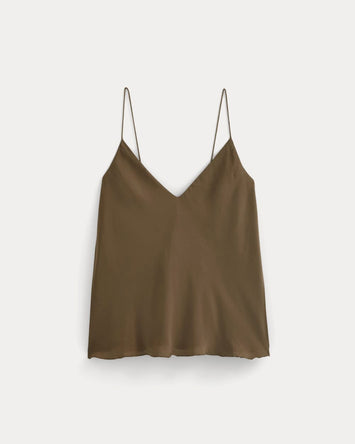 The Tie Back Cami in Washable Silk | Beech