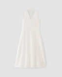 The Linen Eyelet Maxi Dress | White Eyelet