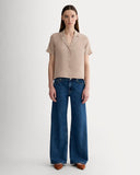 The Notch Shirt in Washable Silk | Burnt Sugar