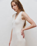 Lace Knit Maxi Sweater Dress | Bone