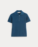 Knit Quarter-Zip Polo | Estate Blue